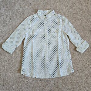 New BDG cotton polka dot button up